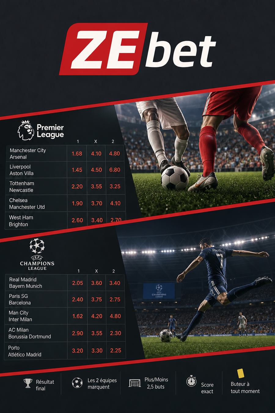 Sports odds tile